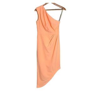 Elle zeitoune peach asymmetrical occasion dress